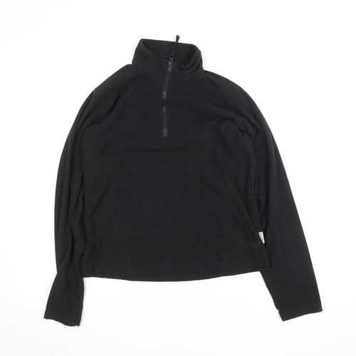 Regatta Womens Black Fleece Half Zip Outdoor Jacket Size M