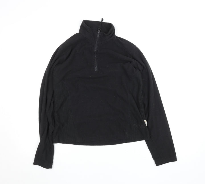 Regatta Womens Black Fleece Half Zip Outdoor Jacket Size M