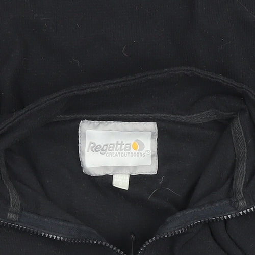 Regatta Womens Black Fleece Half Zip Outdoor Jacket Size M