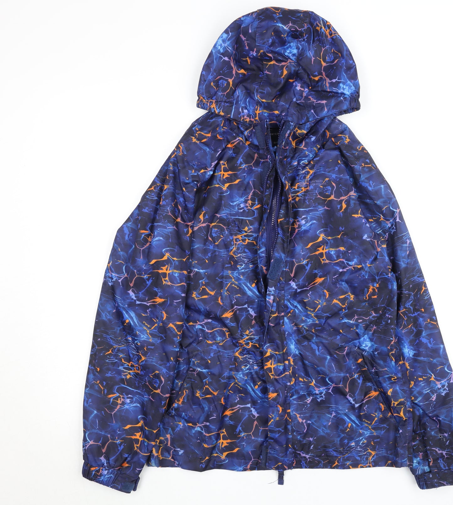 Mountain Warehouse Girls Blue Waterproof Hooded Rain Coat 13 Years