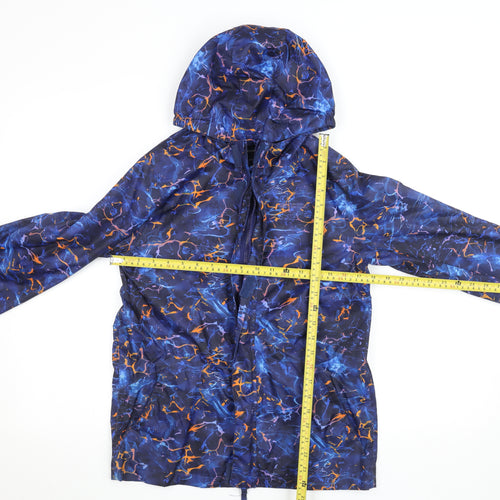 Mountain Warehouse Girls Blue Waterproof Hooded Rain Coat 13 Years