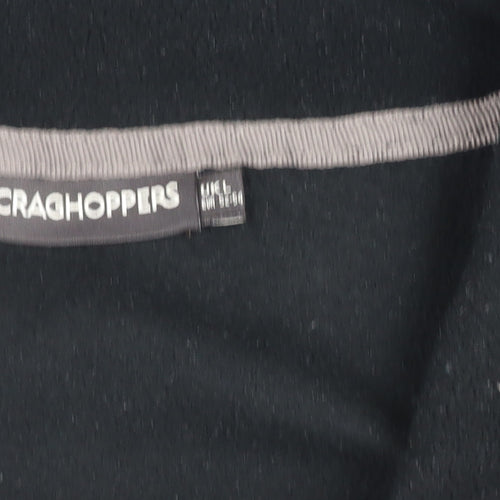 Craghoppers Women Black Fleece 1/4 Zip Long Sleeve Pullover Top L
