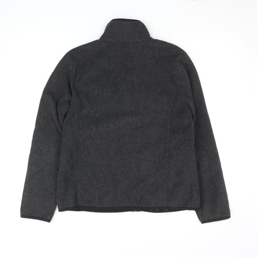 E Studio Womens Grey Fleece Full Zip Jacket Size L