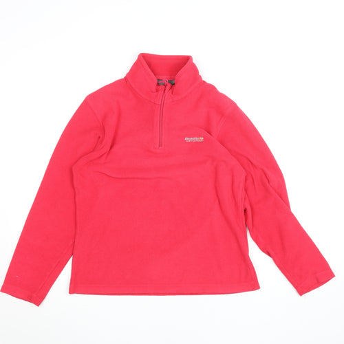 Regatta Women’s Pink Fleece 1/4 Zip Pullover Top Size 10