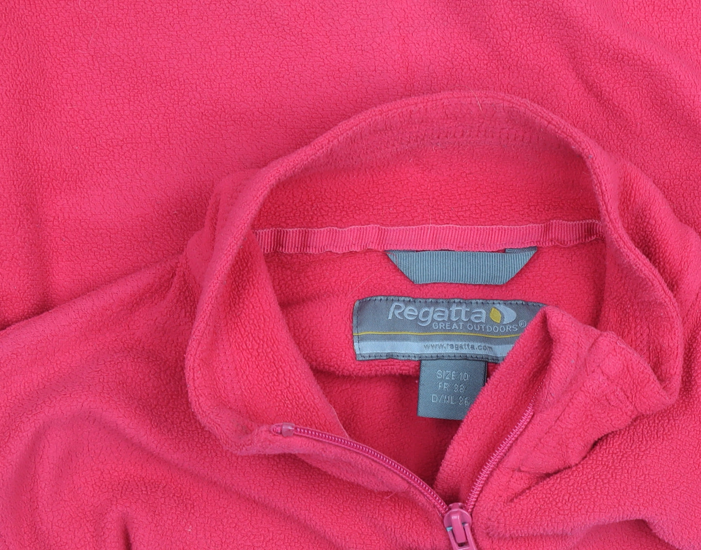 Regatta Women’s Pink Fleece 1/4 Zip Pullover Top Size 10