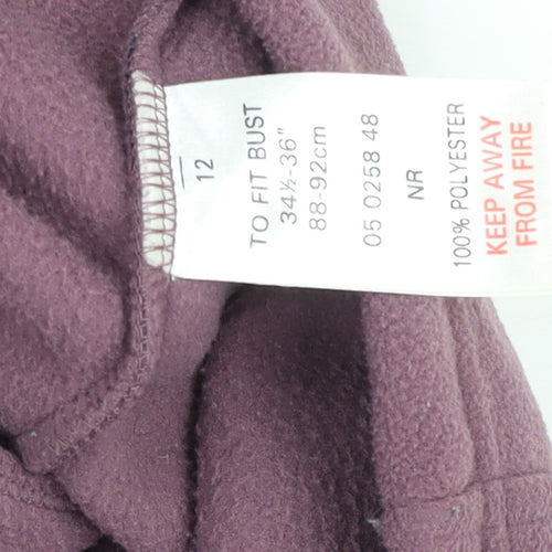 Peter Storm Women Purple Fleece Full Zip Jacket Size 12