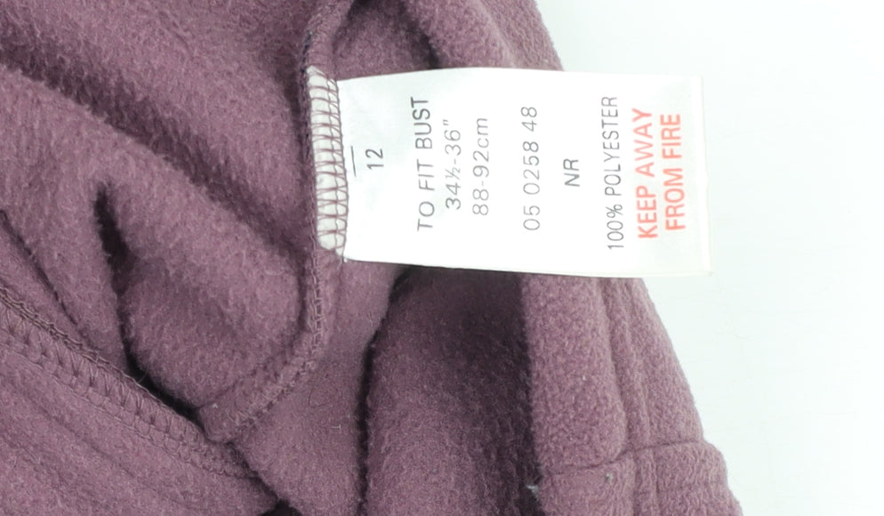 Peter Storm Women Purple Fleece Full Zip Jacket Size 12
