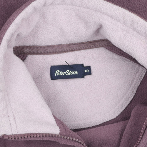 Peter Storm Women Purple Fleece Full Zip Jacket Size 12