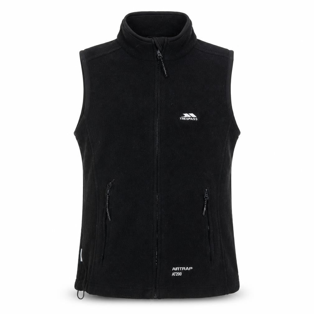 Trespass Men's Black Fleece Bodywarmer Waistcoat S Airtrap AT200