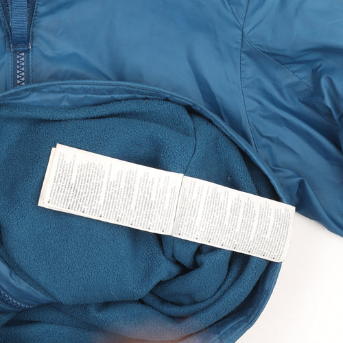 Nike Boys Blue Hooded Windbreaker Jacket 8-10 Years Full Zip Lined