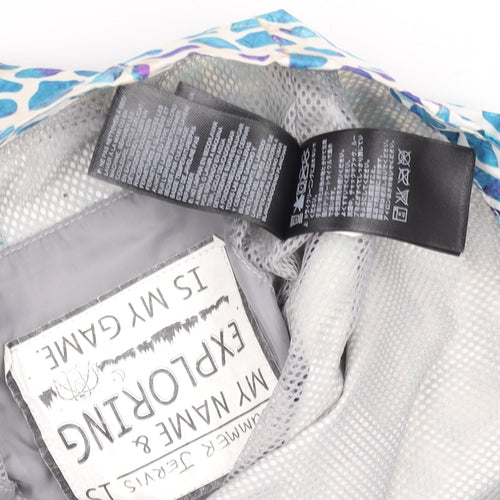 The North Face Girls Blue Waterproof Hooded Rain Coat Jacket 7-8 Years