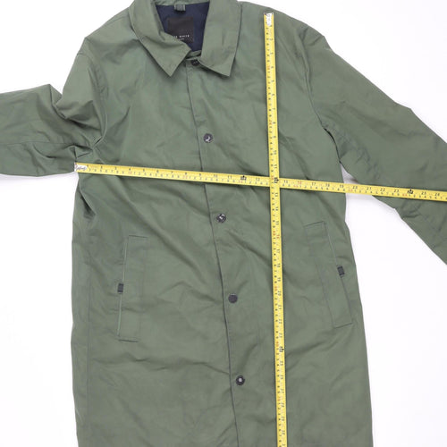 Ted Baker Women's Green Mid-Length Rain Coat Size 10