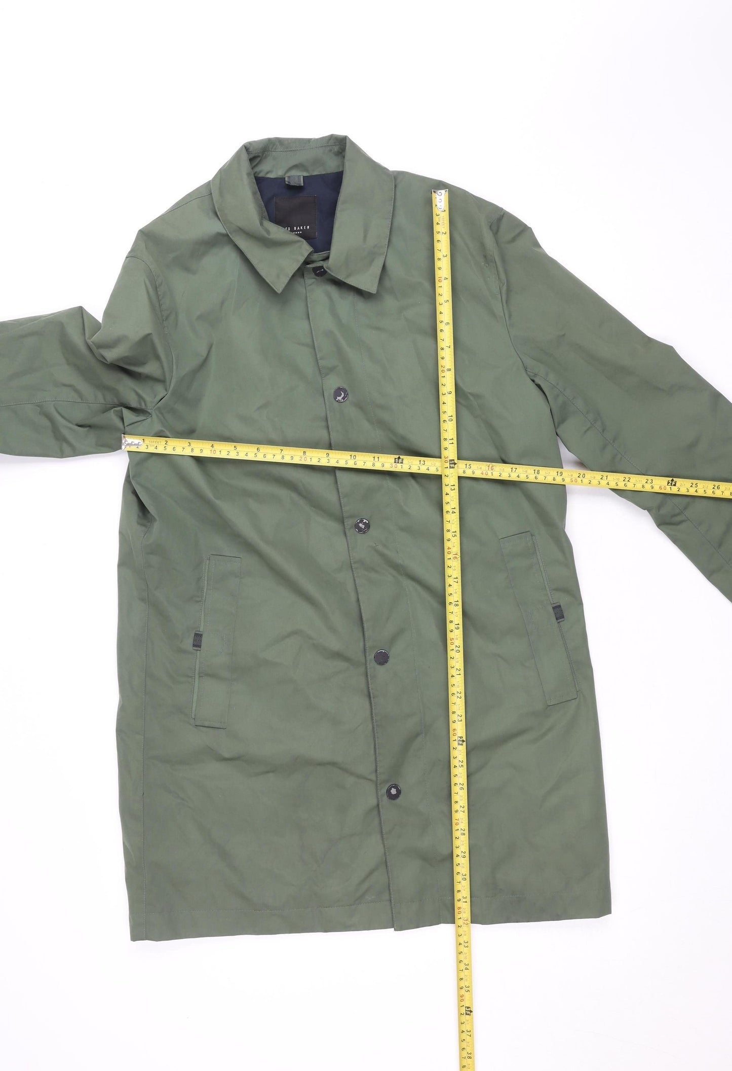 Ted Baker Women's Green Mid-Length Rain Coat Size 10