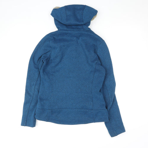 Quechua Women's Blue Hooded Fleece Jacket Size 12 Regular
