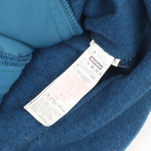 Quechua Women's Blue Hooded Fleece Jacket Size 12 Regular