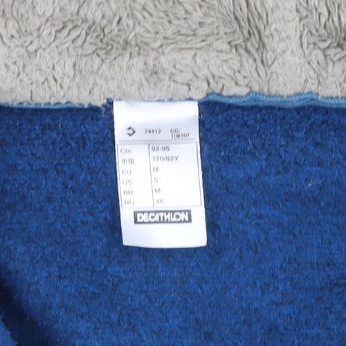 Quechua Women's Blue Hooded Fleece Jacket Size 12 Regular