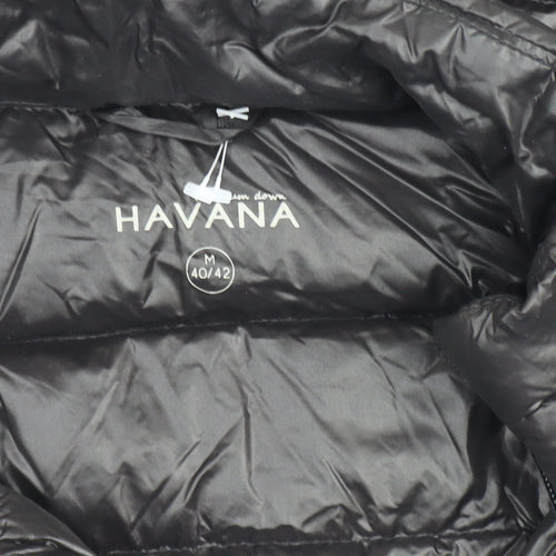 HAVANA Women's Black M Down Puffer Jacket Quilted Zip Lightweight