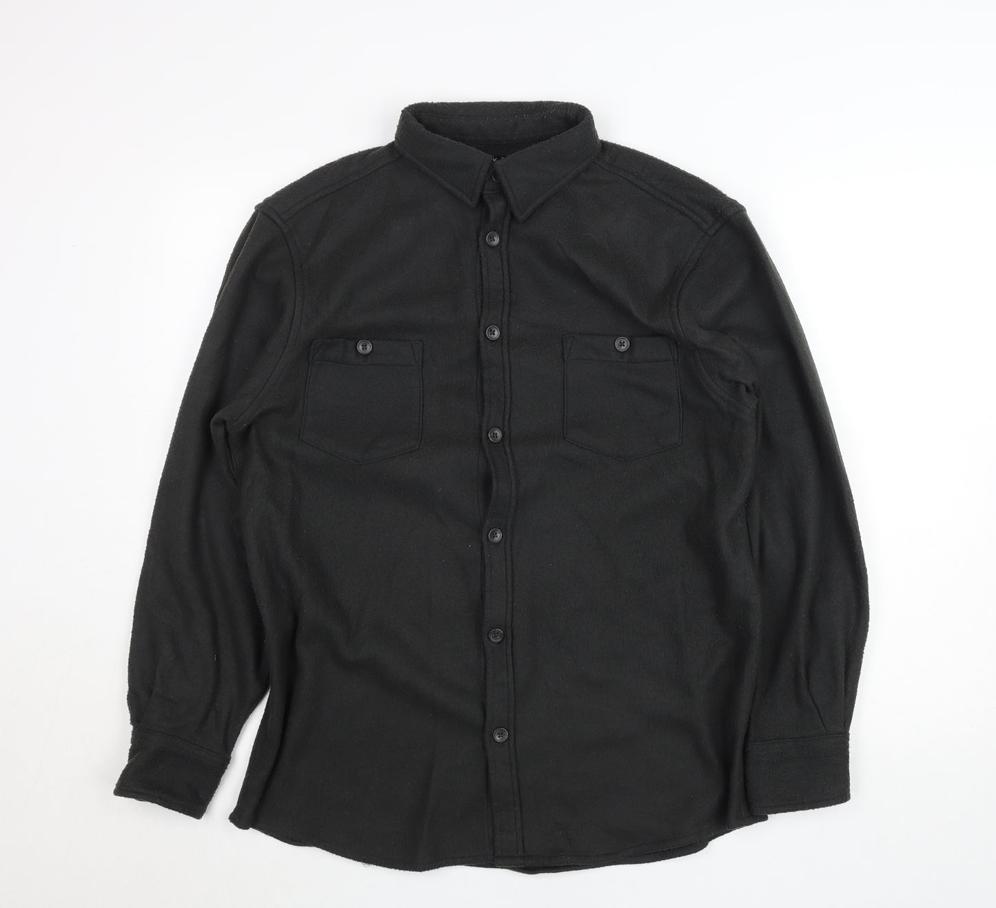 Easy Apparel Men's Black Fleece Button Cardigan M Regular Fit