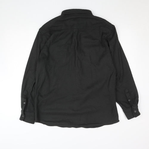 Easy Apparel Men's Black Fleece Button Cardigan M Regular Fit