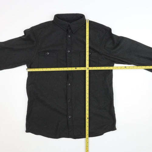 Easy Apparel Men's Black Fleece Button Cardigan M Regular Fit