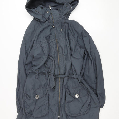 Marks and Spencer Women’s Grey Hooded Parka Coat Size 16
