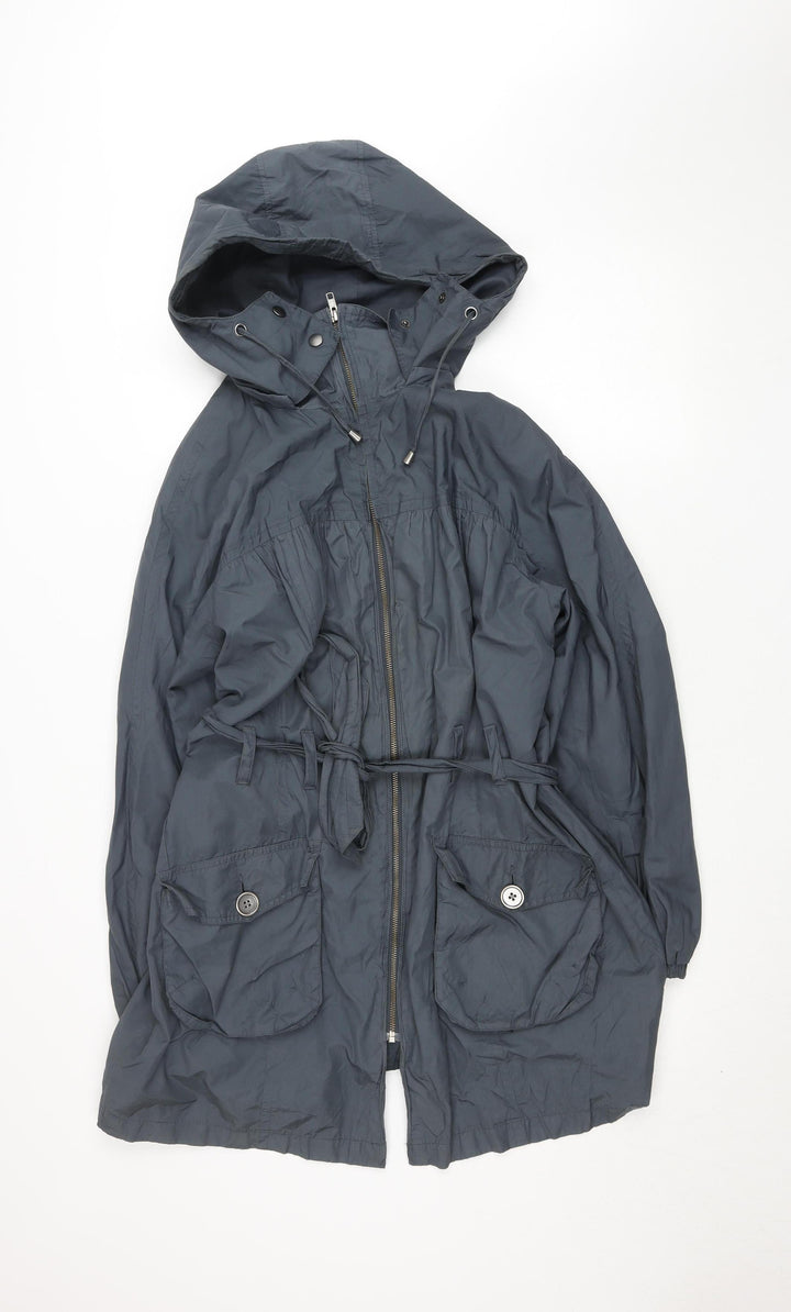 Marks and Spencer Women’s Grey Hooded Parka Coat Size 16