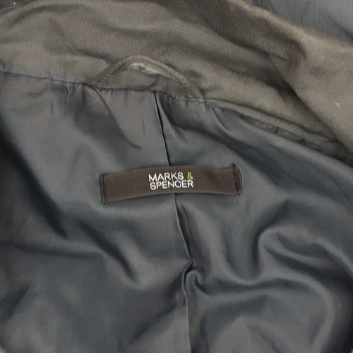 Marks and Spencer Women’s Grey Hooded Parka Coat Size 16