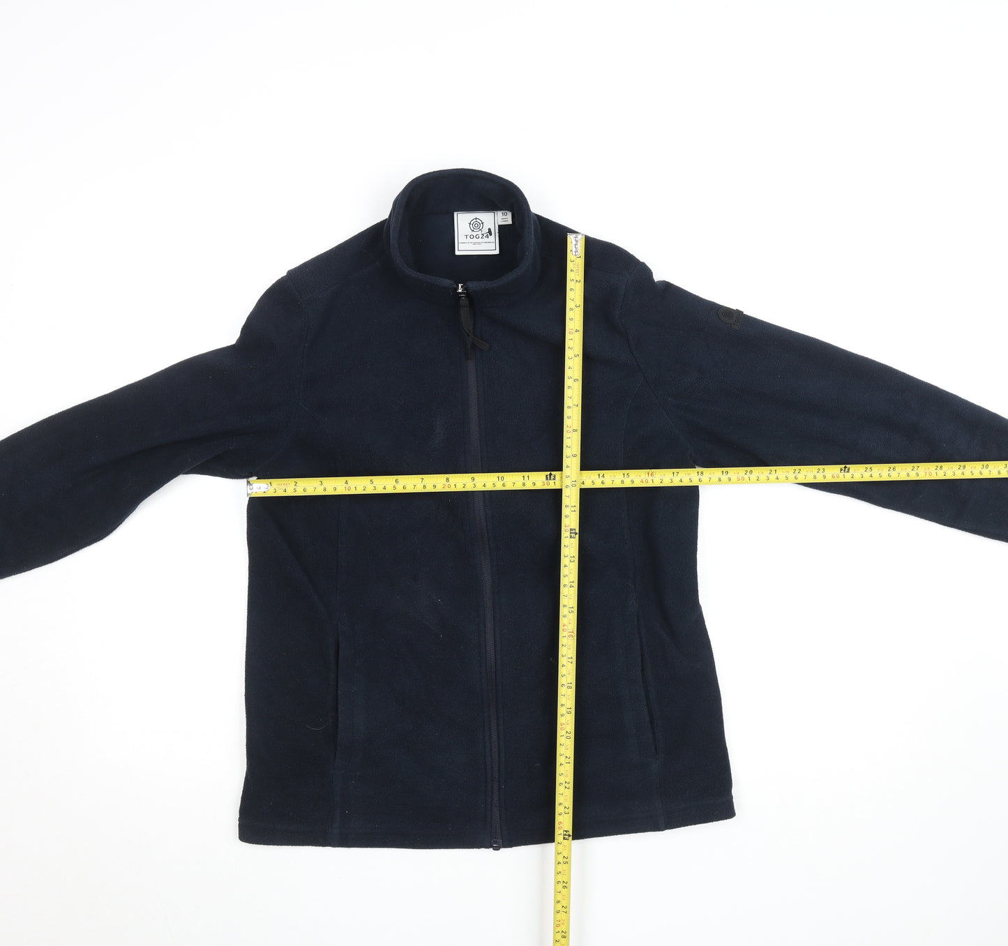 TOG24 Womens Black Fleece Full Zip Outdoor Jacket Size 10