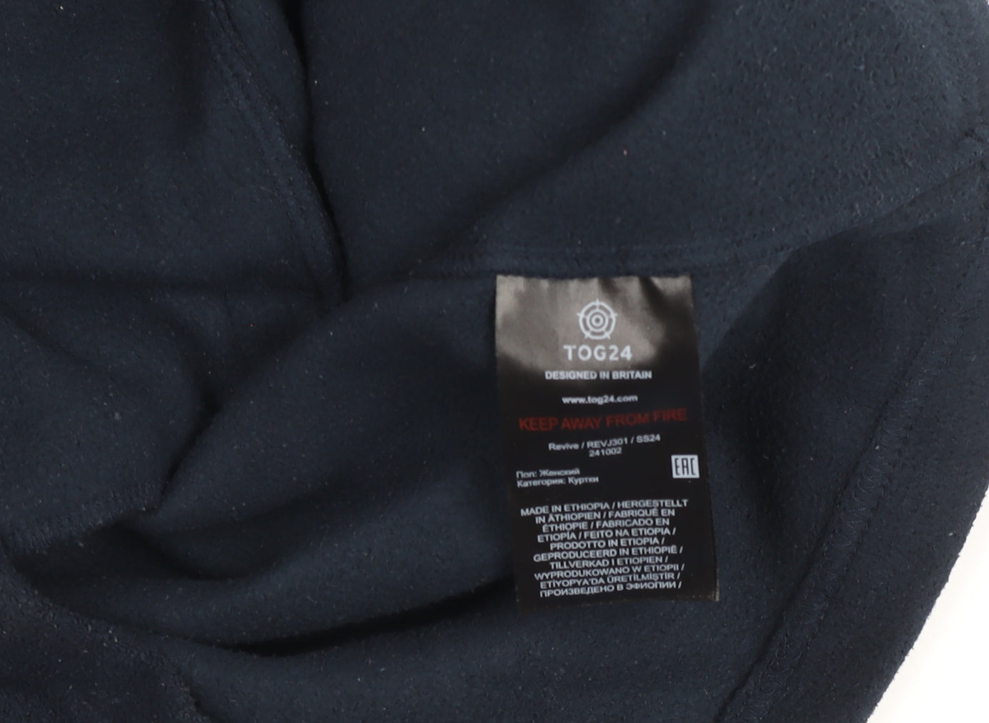 TOG24 Womens Black Fleece Full Zip Outdoor Jacket Size 10