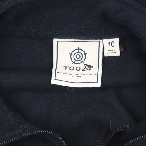 TOG24 Womens Black Fleece Full Zip Outdoor Jacket Size 10