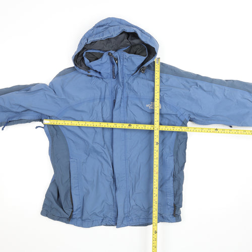 The North Face Boys Blue Waterproof Hooded Rain Jacket Size S