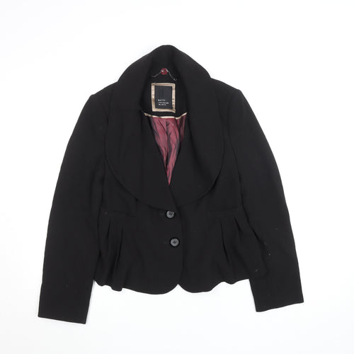 Betty Jackson Black Women's Size 12 Shawl Lapel Blazer Jacket