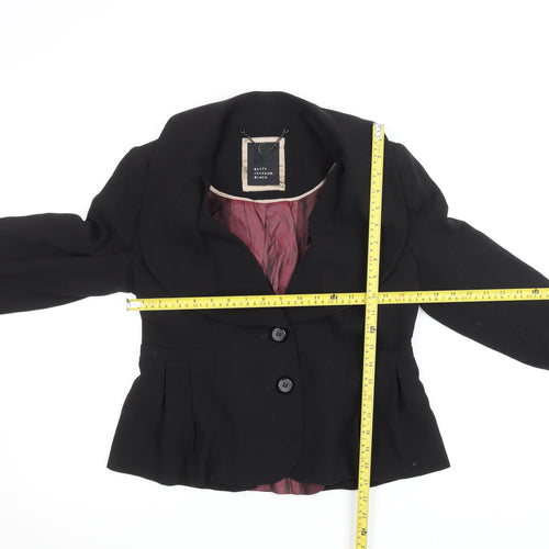 Betty Jackson Black Women's Size 12 Shawl Lapel Blazer Jacket