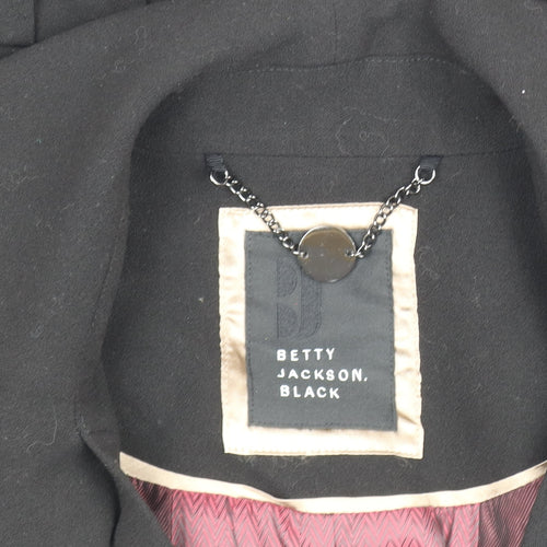 Betty Jackson Black Women's Size 12 Shawl Lapel Blazer Jacket