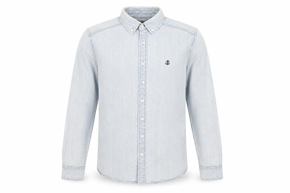 Blakely Clothing Co. Men’s Light Blue Denim Button-Up Shirt XS