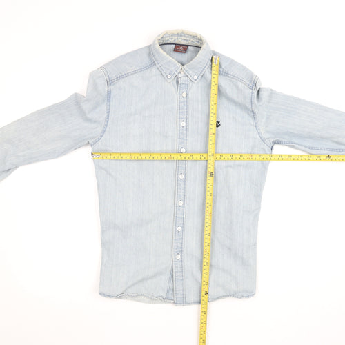 Blakely Clothing Co. Men’s Light Blue Denim Button-Up Shirt XS
