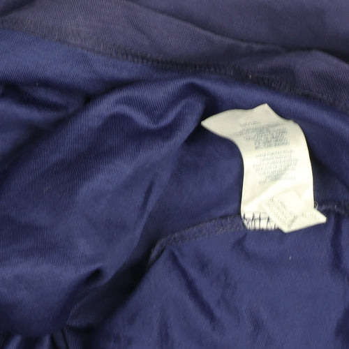 Chaps Men's Blue 2XL Colourblock 1/4 Zip Long Sleeve Top