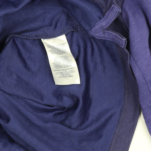 Chaps Men's Blue 2XL Colourblock 1/4 Zip Long Sleeve Top
