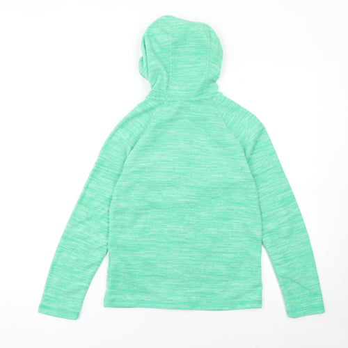 Mountain Warehouse Girls Green Full Zip Hoodie 11-12 Years Lightweight Polyester
