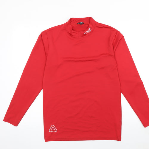 Azzurri Sport Men's Red Long Sleeve Athletic Compression Top Size M
