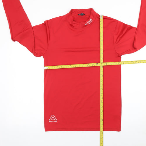 Azzurri Sport Men's Red Long Sleeve Athletic Compression Top Size M