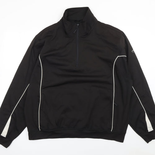 Kartel Men's Black XL Track Jacket 1/2 Zip Lightweight Activewear