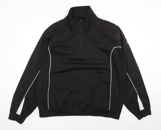 Kartel Men's Black XL Track Jacket 1/2 Zip Lightweight Activewear