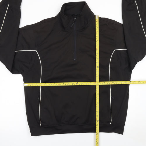 Kartel Men's Black XL Track Jacket 1/2 Zip Lightweight Activewear