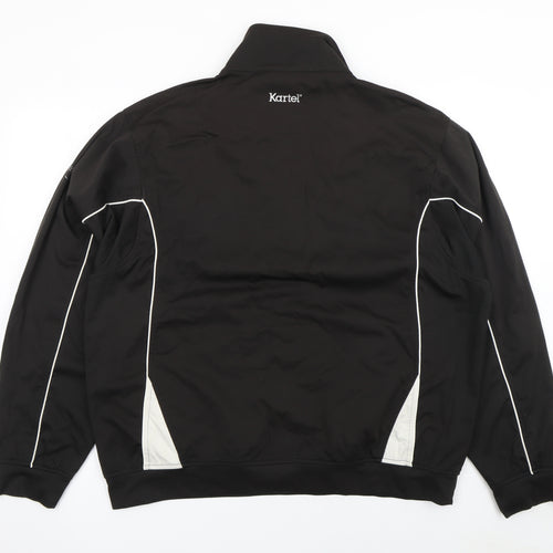 Kartel Men's Black XL Track Jacket 1/2 Zip Lightweight Activewear