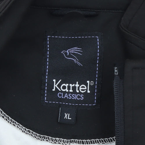Kartel Men's Black XL Track Jacket 1/2 Zip Lightweight Activewear