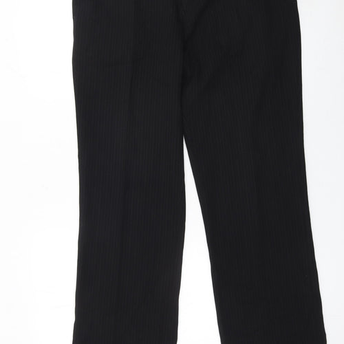 River Island Men's Black Pinstripe Dress Trousers 34L Smart Workwear
