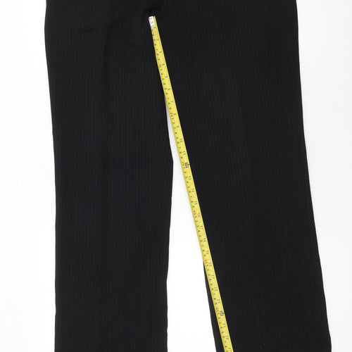 River Island Men's Black Pinstripe Dress Trousers 34L Smart Workwear