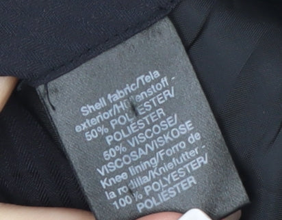 River Island Men's Black Pinstripe Dress Trousers 34L Smart Workwear