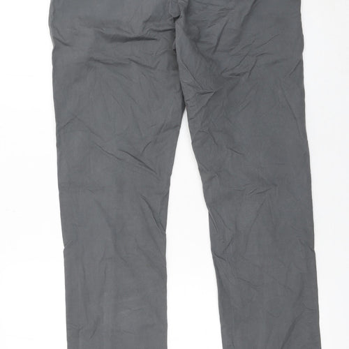 William Tailor Men's Grey 34x32 Chino Trousers Cotton Stretch